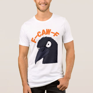 怒ったカラスの面白Tシャツデザイン「F CAW F」 トライブレンドTシャツ