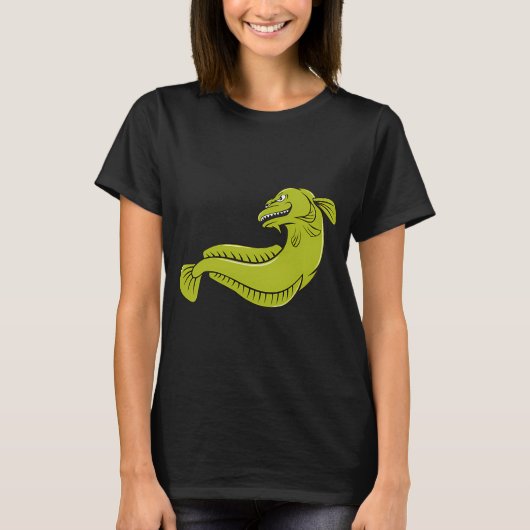 怒ったカワカジカのキャラクター Tシャツ (正面)