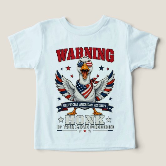 怒ったガチョウの七月四日 子供用Tシャツ (デザイン正面)