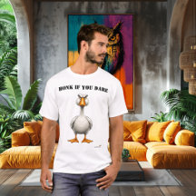 怒ったガチョウの面白いTシャツ