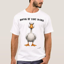 怒ったガチョウの面白いTシャツ