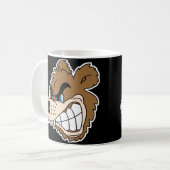 怒ったクマの顔 コーヒーマグカップ (正面左)