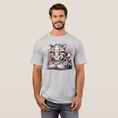 怒ったクラウドレオパード Tシャツ (正面フル)