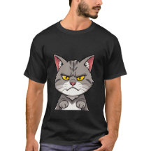 怒ったグレー+タビー猫+不機嫌な視線 ✨🐾😠