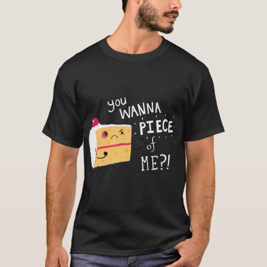 怒ったケーキの少年 Tシャツ (正面)
