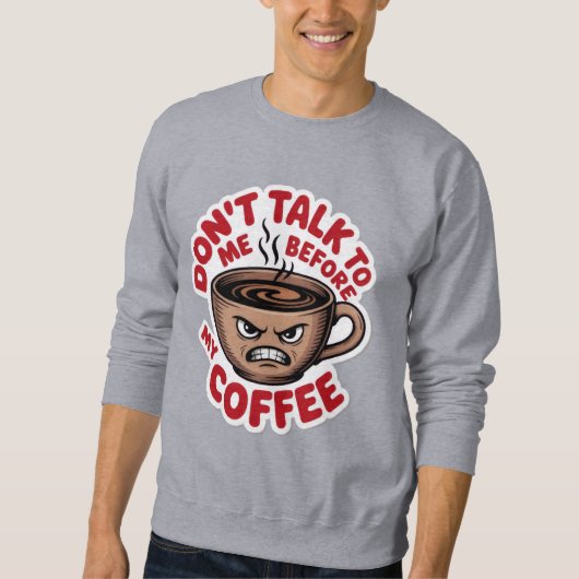 怒ったコーヒーカップ Tシャツ (正面)