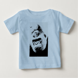怒ったゴリラ ベビーTシャツ