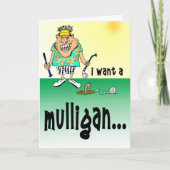 怒ったゴルファー カード (正面)