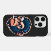 怒ったサル iPhone 15 Pro カー iPhoneケース (裏面横)