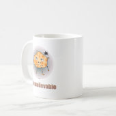 怒ったジャガイモのイラスト - 面白いポテトの絵 コーヒーマグカップ (正面左)