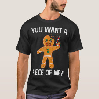 怒ったジンジャーブレッドマン 私を食べたいって思ってるでしょ ジンジャー Tシャツ