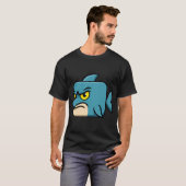 怒ったスクエアドルフィン Tシャツ (正面フル)