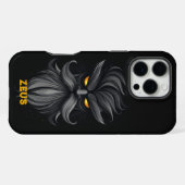 怒ったゼウス ブラック iPhoneケース (裏面横)