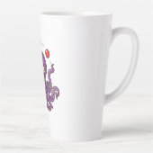 怒ったタコのジャグリング カフェラテマグ (右)