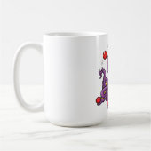怒ったタコのジャグリング コーヒーマグカップ (左)