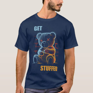 怒ったテディベア ぬいぐるみ サラカズム ホラー Tシャツ