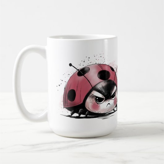 怒ったテントウムシ コーヒーマグカップ (左)