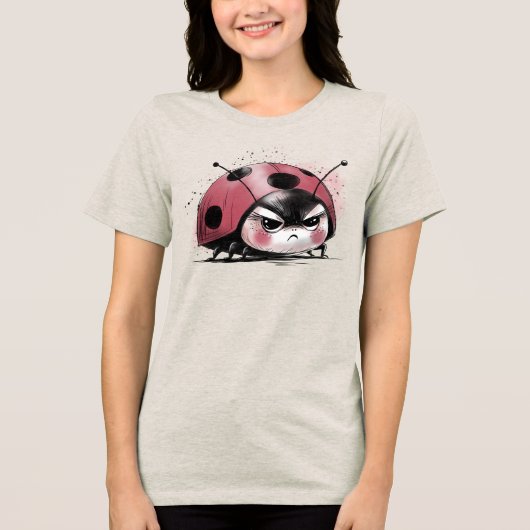 怒ったテントウムシ トライブレンドＴシャツ (正面)
