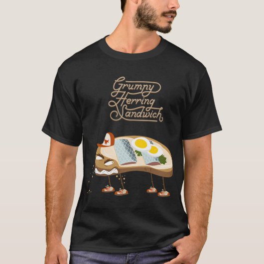 怒ったニシンサンドイッチ Tシャツ (正面)