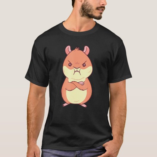 怒ったハムスター Tシャツ (正面)