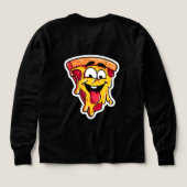 怒ったバーガー王冠グラフィックブラックTシャツ (デザイン背面)