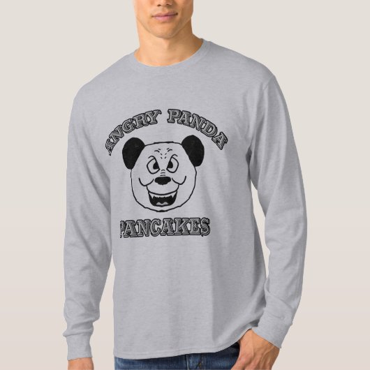 怒ったパンダのパンケーキ Tシャツ (正面)