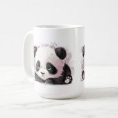 怒ったパンダ コーヒーマグカップ (正面左)