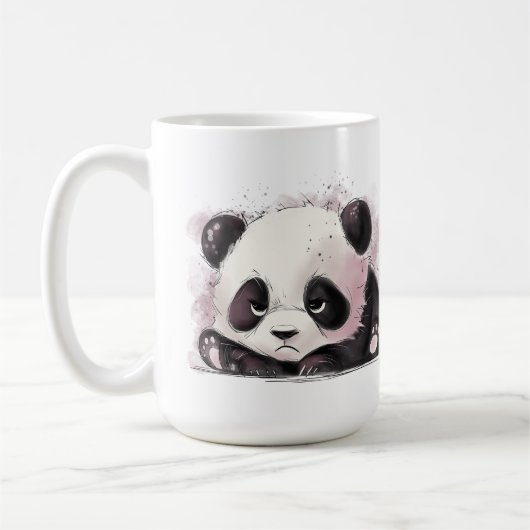 怒ったパンダ コーヒーマグカップ (左)