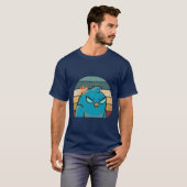 怒ったビンテージバードの面白グッズ Tシャツ (正面フル)