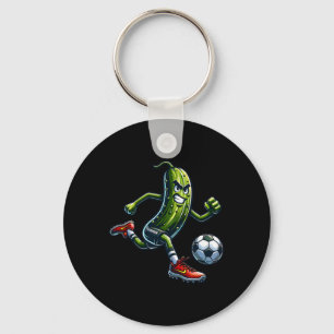 怒ったピクルス サッカー選手 フットボール カートゥーン キーホルダー
