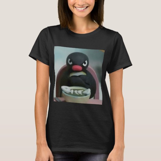 怒ったピングーのペンギン Tシャツ (正面)