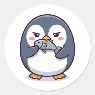 怒ったペンギン ラウンドシール