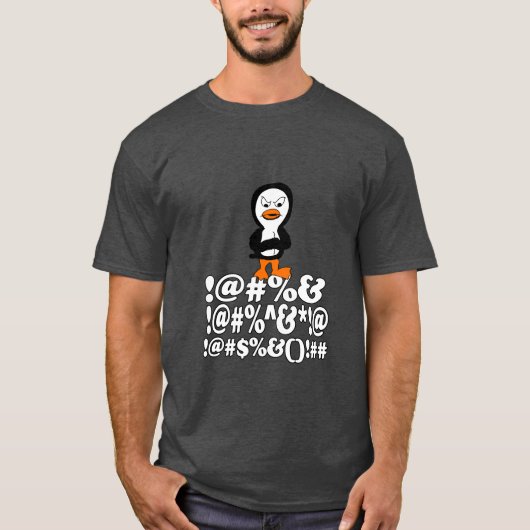 怒ったペンギン Tシャツ (正面)