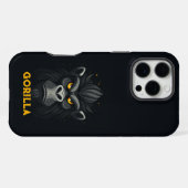 怒ったモンスター ブラック iPhoneケース (裏面横)