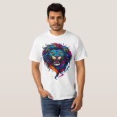 怒ったライオンの顔Tシャツ Tシャツ (正面フル)