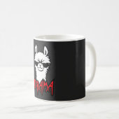 怒ったラマのドラマサングラス 激しいユーモアのあるクールなデザイン コーヒーマグカップ (正面右)