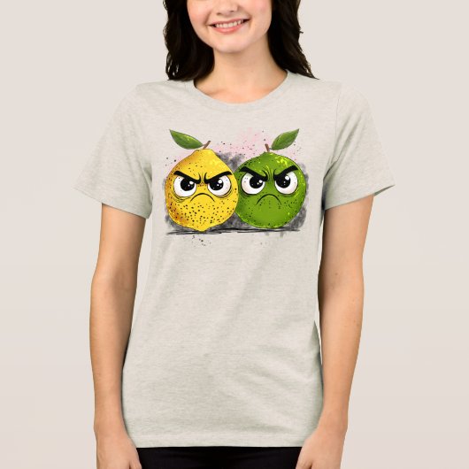 怒ったレモンと怒ったライム トライブレンドTシャツ (正面)