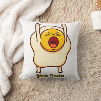 怒った卵のキャラクター クッション