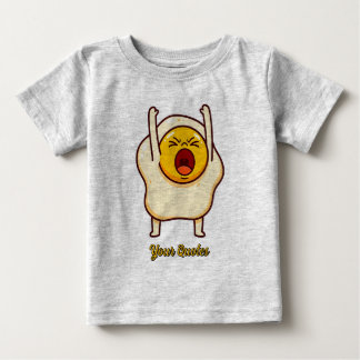 怒った卵のキャラクター ベビーTシャツ
