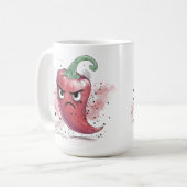 怒った唐辛子 コーヒーマグカップ (正面左)