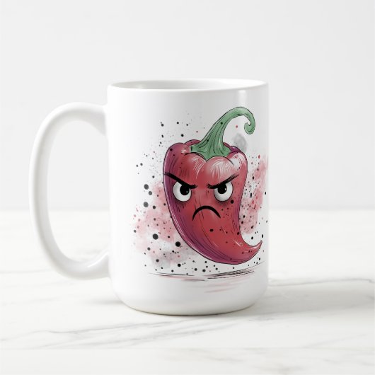 怒った唐辛子 コーヒーマグカップ (左)