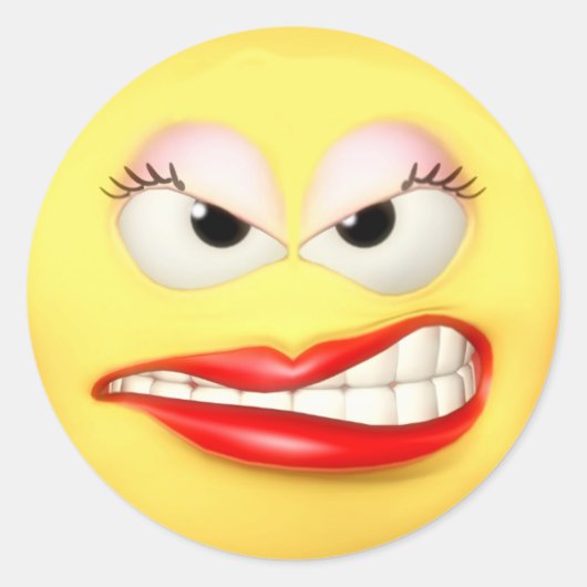 怒った娘 ラウンドシール (正面)