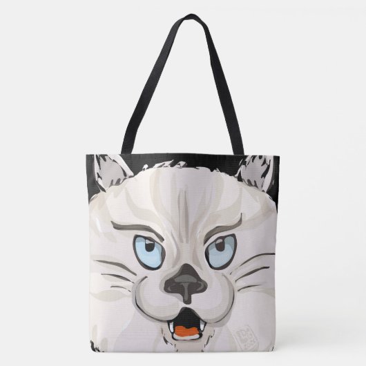 怒った子猫 トートバッグ (正面)