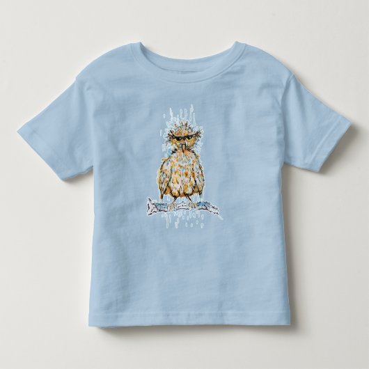 怒った濡れフクロウ トドラーTシャツ (正面)