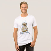 怒った濡れフクロウ トライブレンドＴシャツ (正面全面)