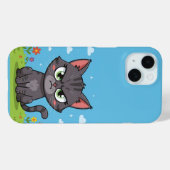 怒った灰色の小さな猫 Case-Mate iPhoneケース (裏面 (横))