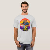 怒った熊のチーズおろし器ハットとサングラス Tシャツ (正面フル)