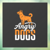怒った犬のベクター・マスコット ウィンドウサイン (シート3)