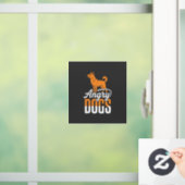 怒った犬のベクター・マスコット ウィンドウサイン (ホーム)