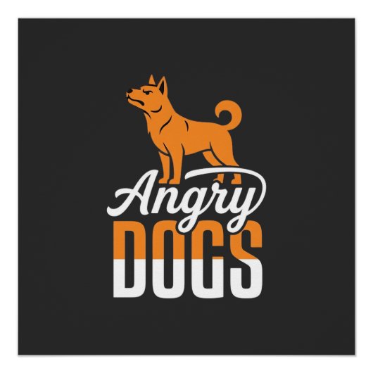 怒った犬のベクター・マスコット ポスター (正面)